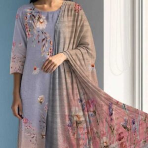 Sana Noor Digital Doriya Lawn – Dusty Blue 02