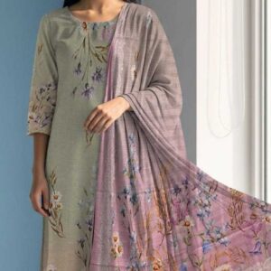 Sana Noor Digital Doriya Lawn – Sage Green 03