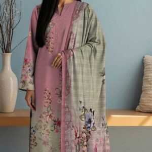 Sana Noor Digital Doriya Lawn – Berry Pink 05